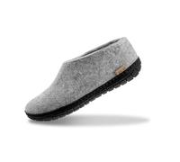 Glerups Filz Hausschuhe Herren und Damen (Größe 37) | Komfortabler Hausschuh mit Natürlicher Gummisohle | Herren & Damen Slipper Geschlossen | Comfortable Slippers Women & Men