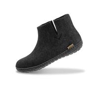 glerups dk Modell GR-02 Unisex - Erwachsene Filz-Stiefel, Damen,Herren Huettenschuhe, Schafwolle warm winter anti-rutsch unisex,charcoal,37 EU / 4 UK