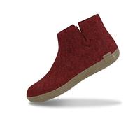 Glerups Filz Hausschuhe Herren und Damen (Größe 46) | Komfortable Hausstiefel Damen & Herren mit Weicher Sohle aus Leder | Filzstiefel Herren & Damen Winter | Comfortable Slippers Women & Men