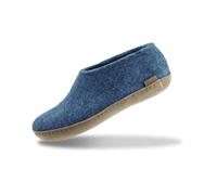 glerups dk Unisex - Erwachsene Hausschuhe, Damen,Herren Hüttenschuhe,Ledersohle, Puschen Stiefel lammfell merino-wolle winter,Petrol,47 EU / 12 UK