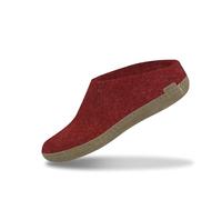 glerups dk B Slipper Unisex - Erwachsene Filz-Slipper, Damen,Herren Huettenschuhe,Filz-Schuhe,Filz-Pantoffel,Pantoletten,Puschen Rot, 40 EU / 6.5 UK