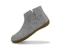 glerups dk Unisex - Erwachsene Filz-Hausschuh GR, Damen,Herren Hausschuh,Huettenschuh, Schafwolle, rutschfeste Gummisohle Grau (grey), 43 EU / 9 UK