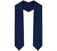 Glewi Schärpe zum Schulabschluss für Ehrenzeremonie, Satin-Stola mit verstellbarer Länge, Polyester, formeller Schal für Studenten (158 x 12, Marineblau)