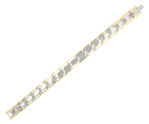 Gliederarmband ADELIA´S "Armband - Gliederarmband aus Edelstahl 21,5 cm", gold, Armbänder, Damen, 22cm, Edelstahl, Gliederarmband, Ideal zum Verschenken - schlicht und stilvoll (35696217-0) gold