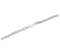 Gliederarmband ADELIA´S "Unisex Armband - Gliederarmband aus Edelstahl 21,5 cm", silber, Armbänder, Damen, 22cm, Edelstahl, Gliederarmband, Zum Verschenken - passend für viele Anlässe (56322035-0) sil