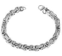 Gliederarmband ADELIA´S "Unisex Armband - Gliederarmband aus Edelstahl 21 cm", silber, Armbänder, Damen, 21cm, Edelstahl, Gliederarmband, Ein stilvolles Geschenk für besondere Momente (33151216-0) sil