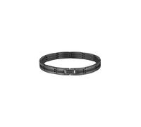 Gliederarmband BOSS "BROOKS", schwarz, Armbänder, Herren, 19cm, Edelstahl, Gliederarmband (69644527-0) schwarz