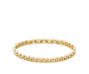 Gliederarmband FOSSIL "Schmuck Geschenk Edelstahl ARDEN", gelbgoldfarben, Armbänder, Damen, 19cm, Edelstahl, Gliederarmband (75324063-0) gelbgoldfarben