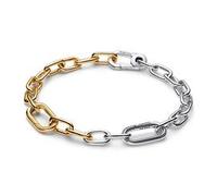 Gliederarmband für Damen, Sterlingsilber, IP Gold, ME