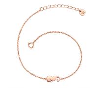 Gliederarmband GLANZSTÜCKE MÜNCHEN "A1326", rosa (roségold), Armbänder, Damen, Silber 925 (Sterlingsilber), Gliederarmband, aus Sterling Silber (18995222-0) roségold