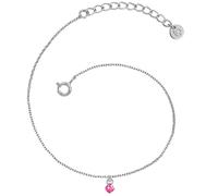 Gliederarmband GLANZSTÜCKE MÜNCHEN "GSM2017", silber, rosa, Armbänder, Damen, Silber 925 (Sterlingsilber), Gliederarmband, Motiv Herz (54894358-0) silber, rosa