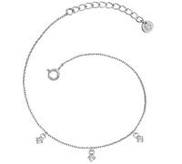 Gliederarmband GLANZSTÜCKE MÜNCHEN "GSM2020", silber, weiß, Armbänder, Damen, Silber 925 (Sterlingsilber), Gliederarmband, Motiv Herz (22385916-0) silber, weiß