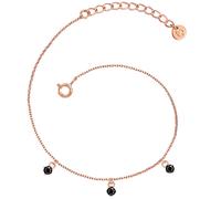 Gliederarmband GLANZSTÜCKE MÜNCHEN "GSM2021", roségold, schwarz, Armbänder, Damen, Materialmix, Gliederarmband, Motiv Herz (40362922-0) roségold, schwarz