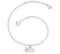 Gliederarmband GLANZSTÜCKE MÜNCHEN "GSM2194", silber, weiß, Armbänder, Damen, Silber 925 (Sterlingsilber), Gliederarmband, aus Sterling Silber (83186242-0) silber, weiß