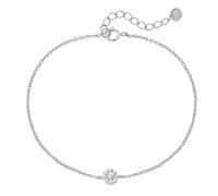 Gliederarmband GLANZSTÜCKE MÜNCHEN "GSM6025", silber (silber, weiß), Armbänder, Damen, Silber 925 (Sterlingsilber), Gliederarmband, mit Zirkonia (19925803-0) silber, weiß