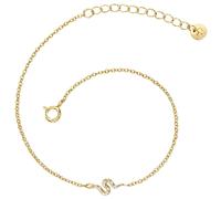 Gliederarmband GLANZSTÜCKE MÜNCHEN "GSM782", gelbgold, weiß, Armbänder, Damen, Silber 925 (Sterlingsilber), Gliederarmband, aus Sterling Silber (58185418-0) gelbgold, weiß