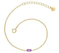 Gliederarmband GLANZSTÜCKE MÜNCHEN "GSM784", gelb (gelbgold, lila), Armbänder, Damen, Silber 925 (Sterlingsilber), Gliederarmband, aus Sterling Silber (82791138-0) gelbgold, lila