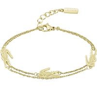 Gliederarmband LACOSTE "CROCODILE", gold (gelbgoldfarben), Armbänder, Damen, 16,5cm, Edelstahl, Gliederarmband (20508048-0) gelbgoldfarben