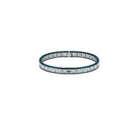 Gliederarmband LACOSTE "METROPOLE EDGE", silber (edelstahlfarben, grün), Armbänder, Damen, 19cm, Edelstahl, Gliederarmband, Emaille (56630535-0) edelstahlfarben, grün