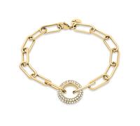 Tamaris Armband TJ-0676-B-21 Damen Edelstahl IP-Gold 21 cm mit Glasstein kristallweiß