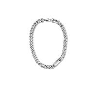Gliederkette CALVIN KLEIN "CK HALLMARK", silber (edelstahlfarben, schwarz), Halsketten, Herren, Edelstahl, L: 51 B: 14mm, Gliederkette, Emaille, B:14mm (28750725-0) edelstahlfarben, schwarz