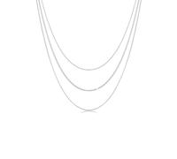 Gliederkette ELLI "Basic Layer Lagen Look Trend Blogger 925 Silber" Gr. 45, silber, Halsketten, Damen, 45, ohne Stein, Silber 925 (Sterlingsilber), L: 45, Gliederkette (79904155-45) silber