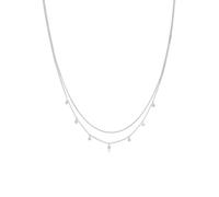 Elli Gliederkette »Layer Basic Mini Disc Plättchen 925 Silber«, silberfarben