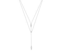 Gliederkette ELLI "Y-Kette Layer 925 Silber, mit Kristallen von Swarovski", silber, Halsketten, Damen, 45, ohne Stein, Silber 925 (Sterlingsilber), L: 45, Gliederkette (88803258-0) silber