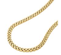 Gliederkette FOSSIL "Schmuck Geschenk Edelstahl ARDEN", gold (gelbgoldfarben), Halsketten, Damen, Edelstahl, L: 45,5 B: 6mm, Gliederkette, B:6mm (67309236-0) gelbgoldfarben