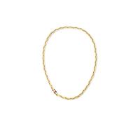 Gliederkette TOMMY HILFIGER "MEN'S CHAIN", gold (gelbgoldfarben, rot, weiß, blau), Halsketten, Herren, Edelstahl, L: 51 B: 6mm, Gliederkette, Emaille, B:6mm (28666160-0) gelbgoldfarben, rot, weiß, bla