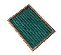 GLigeT Schmuckhalter Display Brown Dark Green Wooden Jewelry Rack Ring Tray Bracelet Earring Staple Earring Storage Schmuckhalter(Groß)
