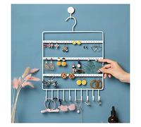 GLigeT Schmuckhalter Schmuck Lagerung Rack Hängen Ohrringe Schmuck Kreative Halskette Ohrringe Halter Schmuck Ständer Display Rack Wand Lagerung Schmuckdisplay (Color : White)