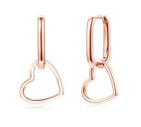 Glintara Creolen Silber 925 - Stern/Herz/Geometrisch Ohrhänger Creolen | Klein, Ovale, Anhänger, 5A Cubic Zirkonia, für Damen Frauen Mädchen, Hypoallergen, Geschenk, Leichte, Schmuck, Geburtstag
