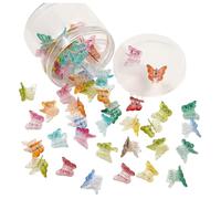 Glitter Mini Haarspangen, Candy Farbe Haarnadel Mini Blume Grab Clip Bogen DIY Haarnadel Pony Clip, 90er Jahre Y2K niedlich, Satz von 50 (schrittweise Änderung)