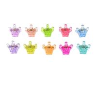 Glitter Mini Haarspangen, Candy Farbe Haarnadel Mini Blume Grab Clip Bogen DIY Haarnadel Pony Clip, 90er Jahre Y2K niedlich, Satz von 100 (CROWN)