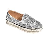 Glitzer Canvas Sneaker Damen Schuhe Slip On Sneakers Freizeitschuhe Atmungsaktive Loafers Halbschuhe Fitness Turnschuhe Plattform Air Leichte Outdoor Walking Schuhe Sommerschuhe Slipper Erbsenschuhe