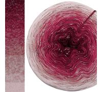 Glitzer Farbverlaufsgarn Eisblume mit Glitzer 5, 4 oder 3 Fach Bobbel Wolle häkeln stricken strickgarn (Pastell Rosa außen, 4fach - 250g/950m)