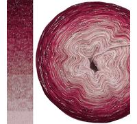 Glitzer Farbverlaufsgarn Eisblume mit Glitzer 5, 4 oder 3 Fach Bobbel Wolle häkeln stricken strickgarn (Brombeere außen, 4fach - 400g /1520m)