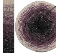 Glitzer Farbverlaufsgarn Silber Glitzer 5, 4 oder 3 Fach Bobbel Wolle häkeln stricken strickgarn (Merlin - Muschel außen, 3fach - 200g/1000m)