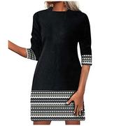 Glitzer Kleid Damen Vasreyy Abendkleid Damen Elegante Kleider Damen Patchwork Langarm Kurz Kleid Freizeit Blusenkleid Sexy Partykleid Elegant Tunikakleid Herbst Winter Minikleid Freizeitkleid