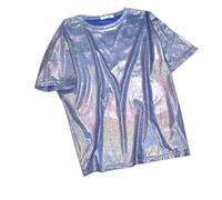 Glitzer Oberteil Rot Seidenbluse Unterziehshirt Longshirts Ärmellos Ohne Kurze Vorne Binden Gelbe Football Breiten Tunikas Bikini Druckblusen Stil Longform Taillengürtel Silberne Preiswerte