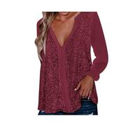 Glitzer Oberteile Damen Sexy -Pailletten Oberteil Damen V-Ausschnitt Silber Weiss Langarmshirt Tunika Top T Shirt Langarm Große Größen Lockere Lässig Bluse Party Oberteil Blusen & Tuniken für Frauen