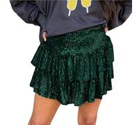 Glitzer Rock Damen - Damenmode Casual Patchwork Pailletten Regelmäßige Hohe Konventioneller Patchwork Rock