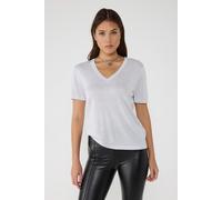Glitzer V-Ausschnitt T-Shirt Einheitsgröße
