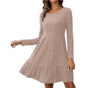 Glitzerkleid Damen Pailettenkleider Für Partykleid Trägerkleid Satin Spaghettiträger Party Outfit Silvester Kleider Bodycon Langarm Kurz Festlich Sexy Wasserfallausschnit