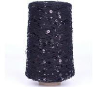 Glitzernde Bunte Fäden Glitzergarn 50G/140M 6/3 Mm Pailletten-Häkelgarn Weiß Silberfarben Glänzend Glitzerndes Strickgarn Zubehörgarn Diy Makramee Taschentuch 1Pc A-