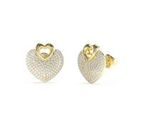 Guess Damen-Ohrringe Ohrstecker Herz Goldfarben JUBE05213JWYG
