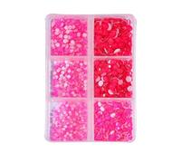 Glitzernde Neon-Hotfix-Strasssteine, Strass-Diamant, DIY-Nähzubehör, Kristalle, Diamanten, heiße Fixierung, Rose Box, SS8 - 1440 Stück