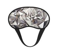 Glitzernde Schlafmaske mit abstraktem Diamant-Kristallmuster, Augen-Schlafmaske für Damen und Herren, für totale Dunkelheit, reduziert geschwollene Augenmaske