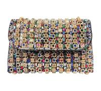 Glitzernde Strass-Clutch-Geldbörse, glitzernde Abendtasche, luxuriöses Design, weiche, tragbare Strass-Clutch für Damen, bunt, Refer to description